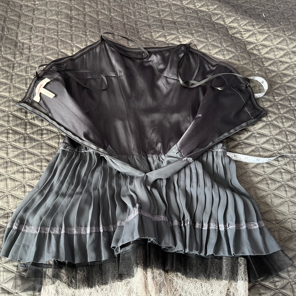 BCBGMAXAZRIA Runway corset pleated lace mini strapless dress - Picture 7 of 15